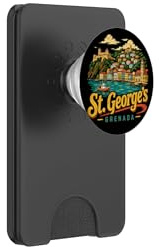 Vintage St Georges Grenada Travel Souvenir Landmark Gift PopSockets PopWallet for MagSafe