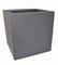 Pflanzkübel für Rollen aus Fiberglas in anthrazit - Größe (LxBxH): 60x60x60 cm