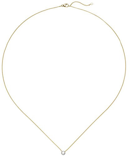 Jobo Damen-Halskette aus 18 Karat 750 Gold Bicolor mit Diamant 45 cm