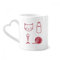 DIYthinker Cat Fish Wool Ball Bottle Coffee Mugs Pottery Ceramic Cup With Heart Handle 12oz Gift