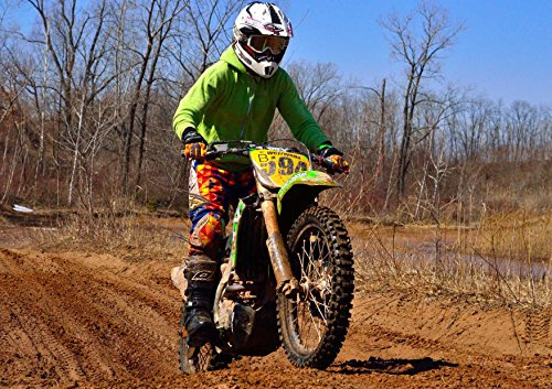 hansepuzzle 42124 - Motocross Puzzle 130 Teile - Fortbewegung-Puzzle mit hochwertiger Aufbewahrung: Kartonbox und wiederverschließbarem Beutel - Puzzle-Maße: 28,7 x 20 cm