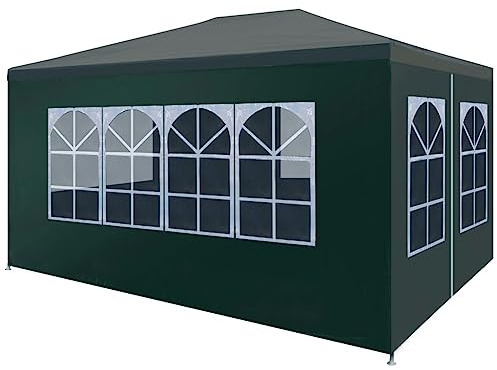 vidaXL Carpa Celebraciones 3x4m Verde Toldo Marquesina Cenador Tienda Cubierta