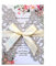 Jofanza Hochzeitseinladungskarten mit Bändern, 12,7 x 17,8 cm, silberfarben, lasergeschnitten, für Hochzeit, Brautparty, Verlobung, Geburtstag, Abschlussfeier, Einladung (Silber-Glitzer)