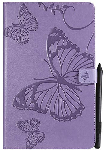 Shinyzone Housse Coque pour Samsung Galaxy Tab A 10.5 Pouce 2018 SM-T590/T595,Etui Pochette Tablette Portefeuille en Cuir avec Porte Stylet Pencil,Veille et Réveil Automatiques,Violet
