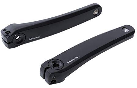 Miranda Bike Cranks (Pair) Suitable for System. 155mm. Black, Pedivelle (Coppia) Adatto per Sistema Shimano E800. 155 mm. Nero. Unisex-Adulto, Taglia Unica