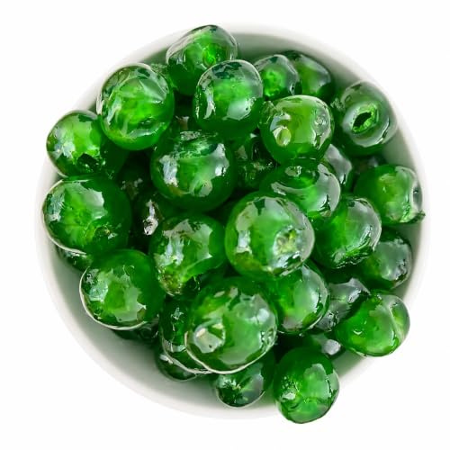 Hides Fine Foods - Green Glace Cherries - 1kg GMO Free - Suitable for Vegetarians - Baking - Desserts - Decorating - Cakes - Cookies - Tart - Mincemeat - Mince Pies - Panettone - Christmas Cake