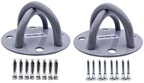YOGA SWING PRO 2 Stück Deckenhaken Heavy Duty - Stark & Langlebig Heavy Duty Deckenhaken Aufhänger Haken und Anker Set für Indoor Swing Decke