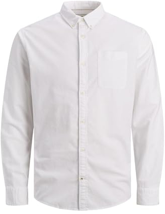 JACK & JONES Mens Oxford Shirt White L