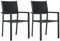 Gartenstühle 2 STK. Schwarz Kunststoff Rattan-Optik für Garten, und am Pool Balkon & Terrasse, Gartenstuhl.