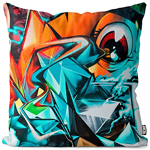VOID Graffiti Gemälde Farben Kissenbezug Kissenhülle Sofakissen Kissen Deko Outdoor-Kissen Dekokissen, Kissen Größe:40 x 40 cm