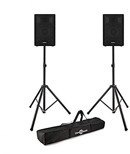 SUBZERO DJ Speaker Package - 10 Inch PA System with Stands C10
