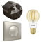 LEGRAND - Pack de Démarrage pour Éclairage Connecté Céliane with Netatmo - 1 Ampoule Connectée E27 Dimmable Vintage + 1 Interrupteur Connecté + 1 Prise Connectée - Laqué Titane