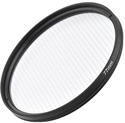 Andoer 77 mm Blue Streak Lens Filter Special Effects Anamorphic Optical Glass Filter for DSLR Cameras