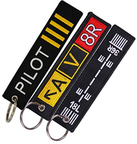 Danlai Gepäckanhänger Stickerei Id Gepäckanhänger Pilot Reise Kofferaufkleber Schlüsselanhänger 3pcs