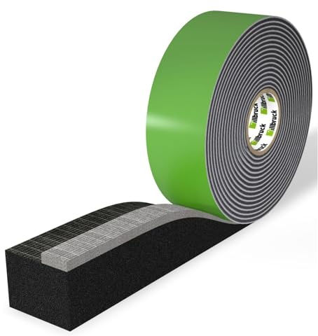 Illbruck TP652 Premium Trioplex Kompriband Fensterband Fensteranschlußband BG1 58mm - 88mm Luftdicht Schlagregendicht Wärmedämmend (66S (6-14mm) 8 Meter), Anthrazit