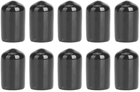 Uadme 12MM Billard Queue Tipps Set, Snooker-Queue-Spitzenabdeckung, 10 Stück Gummi Billard-Pool-Queue-Spitzenschutz, Kleiner Kopf Schlägerschutz, Snooker-Zubehör