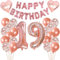 Luftballon 19 Geburtstag Rosegold, Geburtstagsdeko 19 Jahre Mädchen, Deko 19 Geburtstag Mädchen, 19 Geburtstag Deko Rosegold, Balloon 19.Geburtstagsdeko Folienballon, 19 Jahre Geburtstag Mädchen
