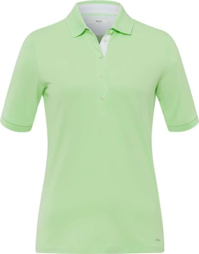 BRAX Damen T-Shirt Poloshirt Cleo Stretchpique Neongrün