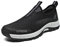 Hombre Zapatos Deportivos Casuales para Correr Gimnasio Sneakers Ligero Transpirable Zapatillas de Running Unisex Adulto, Negro, EU42