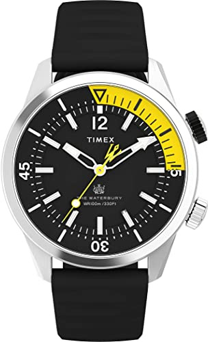 Timex Herren Analog Armbanuhr mit Kautschukband Waterbury Dive