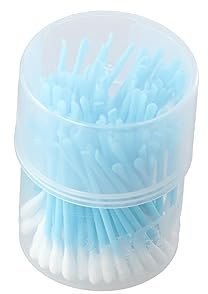 Palillo de algodón para extensión de pestañas, removedor de pegamento desechable, cuchara limpiadora de orejas de doble cabeza, hisopos de algodón portátil, herramienta de maquillaje para el hogar