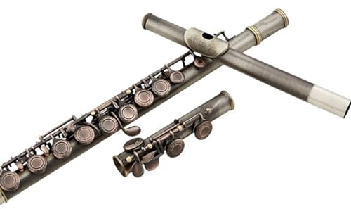 Flöte für Anfänger Musikinstrument C-Tastenflöte 16-Loch-Flöte Mit Geschlossenem Loch, Grüner Alter Körper, Roter Alter Schlüsselflöte Geschnitzt