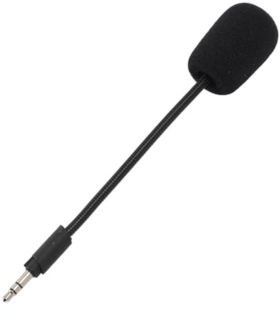Tangxi 3.5mm Omnidirectional Mic Replacement, Silver Plated Plug Detachable Game Microphone, Noise Reduction Mic Attachment for G233 G433 GRPO Headset