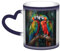 GFLFMXZW Tasse à café à deux couleurs changeantes en céramique avec perroquets de couleur