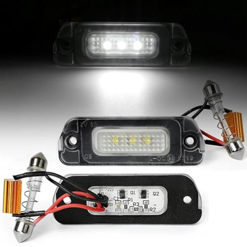 DUOMAICN 2 Stück Kennzeichenbeleuchtung, 12 V, kein Fehler, Canbus für B/ENZ AMG X164 W163 W164 W251 ML GL R 320 350 450 500 550 63