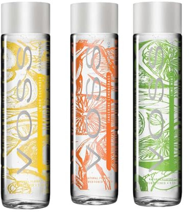 Vos Mixed lemon cucumber, tangerine lemongrass, lime mint Flavoured Sparkling Water 375ml (03 Mixed)