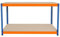Banco da Lavoro Garage 150x60x90cm - 2 Ripiani, Acciaio Rinforzato, 300kg/Ripiano, Montaggio Senza Bulloni, Layout Regolabile, Piedini in Gomma, 2 Barre di Supporto