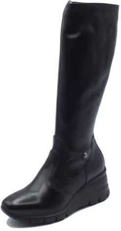 NeroGiardini I411821D Sauvage Nero Stivali per Donna in Pelle Zeppa Alta (Taglia 39)