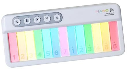 Amagogo Baby Musical Toy Baby Piano Toy,Early Development,Light up Musical Toy Piano Keyboard Toy for Kids Girls Boys, white