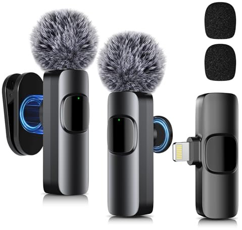 SOOOEC Kabelloses Ansteckmikrofon für iPhone und iPad – mini-Mikrofon geeignet für Videoaufnahmen, Live-Streaming, Vlogging sowie TikTok und YouTube - Handy-Mikrofon mit Rauschunterdrückung