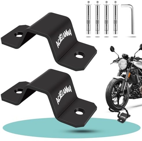 2 Stück Wandanker Bodenanker Diebstahlsicherung aus 5mm Hochfestem mit 304 Edelstahl-Schrauben, Wandanker für Kette, Motorrad, Anhänger, Fahrrad