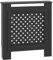 HOMCOM Cache-radiateur en bois MDF perforé, cache-radiateur moderne avec étagère pour le salon et la salle de séjour, 78x19x82 cm, noir