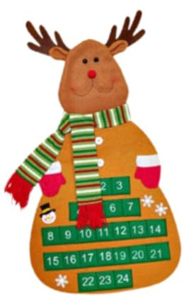 Baoblaze Weihnachts-Adventskalender, Ornament, Foto-Requisiten, Partyzubehör, Dekoration, Weihnachtskalender für Büro, Zuhause, Schule, Elch