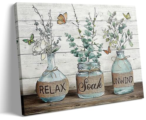 Nature Canvas Wall Art Green Flower Pictures Framed Prints Landscape Artwork for Kitchen Home Office Decorations GBYH0302