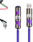 Keeplus Cable de carga USB 4 en 1 carga rápida Max 240W, Basubvide 4 in 1 Charging Cable, 4 in 1 USB Charging Cable, 240w 4-in-1 USB C Cable, Cable USB C Carga Rapida Cargador (Púrpura)