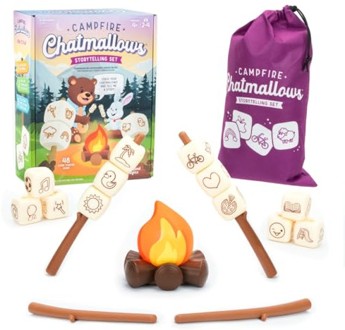 Educational Insights Campfire Chatmallows – Creative Story Cubes & Social Skills Activities, Conversation Starter Games, Interactive Storytelling and Sequencing Set for Imaginative Kids Ages 4+