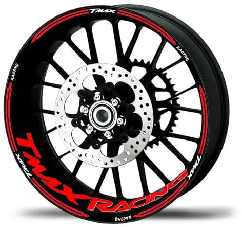 SNWDBH Adesivo per Cerchioni di Motociclette per Y&amaha Tmax T Max Tmax500 Tmax530 Tmax560 500 530 560 2010 2016 2020 2021 2022 2024 Adesivo Ruota Impermeabile(Colore 3)