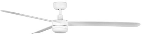 ventyly / BAIRES/Ventilador de techo blanco con luz, Ø152 cm/Ultra Silencioso, bajo consumo, 6 Velocidades, Mando a distancia, Verano-Invierno, temporizador, Luz LED regulable