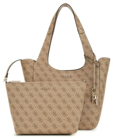GUESS Calista 2 in 1 Tote Latte Logo