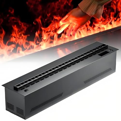 Cheminée électrique 3D à Vapeur D'eau, Humidificateur Encastré Avec Application, Télécommande, Commande Tactile, Couleurs Et Vitesse De Flamme Réglables, Humidificateur à Remplissage Automatique,150cm