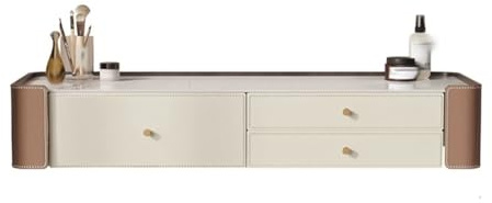 LXHELIVERY Wall Mounted Dressing Table with Drawer, Makeup Vanity Desk Storage Shelf, Floating Wall Shelf Storage Unit, for Hallway, Living Room, Office(80X22X40 CM)