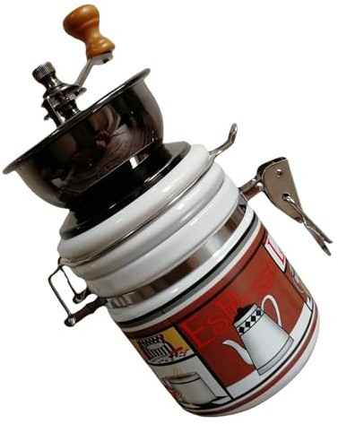 Macinacaffè in legno antico, design manuale portatile per un facile utilizzo in cucina o in campeggio