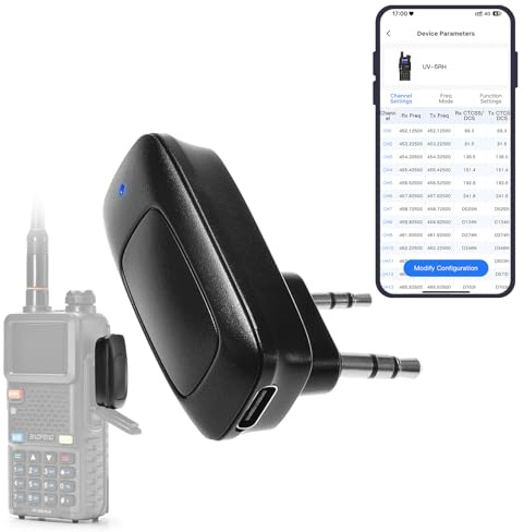 BAOFENG BT-A1D Adaptateur de programmation sans fil BT App pour radio portative Baofeng UV-5R, UV-5R Mini, UV-5RM Plus, BF-888S, K5 Plus, pour installation rapide de canaux sur le terrain