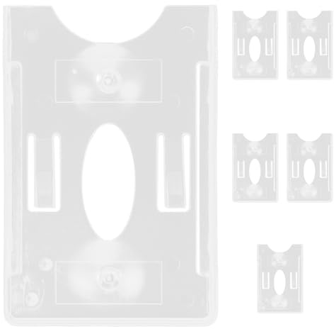 Cabilock Porta Permesso di Parcheggio per Parabrezza Auto Ventosa Trasparente Set da 6 Pezzi Resistente a Temperature Estreme per Documenti e Tessere Assicurative in Auto Personale e