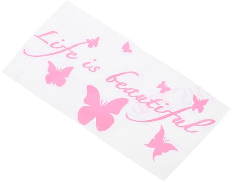 ibasenice Autocollant de Carrosserie Rose en Pet Étanche, Décoration Voiture Élégante et Facile à Installer pour Accessoires de Voiture Uniques