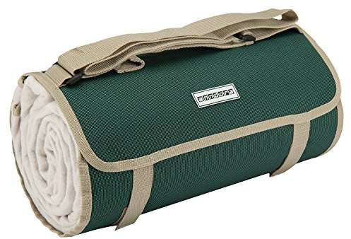 anndora Picknickdecke Wasserabweisende isolierende Unterseite 150x200 cm dunkelgrün beige Camping Strand Picknick